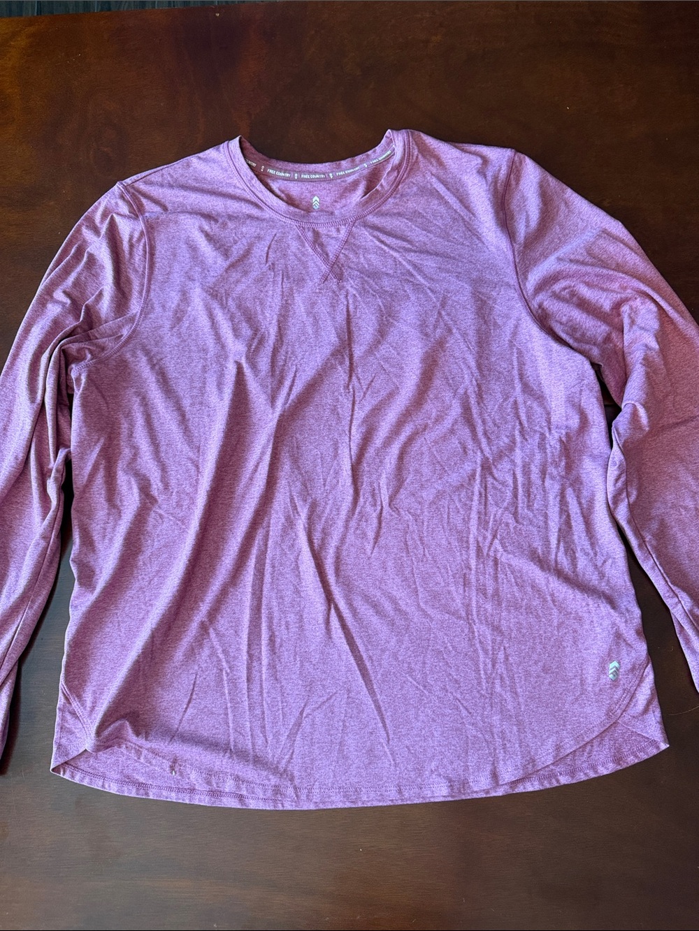 Free Country Women's plus Long-Sleeve Crewneck activewear Top